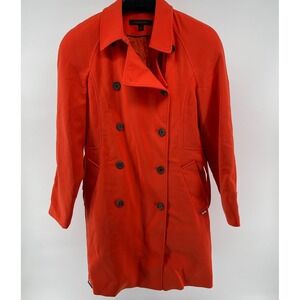 Vintage Y2K Anne Kleine Raincoat Women's Small‎ Orange Belted Tie Classic